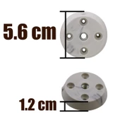 Mobilya Masa Sehpa Ayağı Bağlantı Aparatı Düz Ayak Tabanı Beyaz (10 ADET) - 5