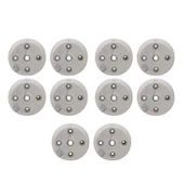 Mobilya Masa Sehpa Ayağı Bağlantı Aparatı Düz Ayak Tabanı Beyaz (10 ADET) - 8