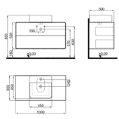 Kale Edge 100Cm Set Antrasıt / Vızon (Lavabo Harıç) - 3