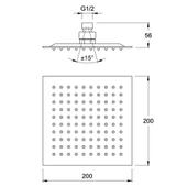 Kale Slım Dus Baslıgı (Kare 30X30 Cm) - 2
