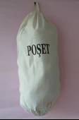 Çift Lastikli  Naturel Keten Baskılı Poşetlik - 2
