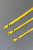 14 Ayar Altın Balık Sırtı Bileklik 3 mm - 5