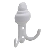 As Büyük Sarıklı Vestiyer Duvar Askısı Dolap Elbise Askılığı Beyaz Metal Askı thumbnail 2