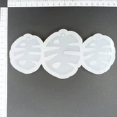 EPOKSİ REÇİNE 3 LÜ YAPRAK KOLYE KÜPE SETİ SİLİKON KALIP 1. KALİTE HB3012-0006 - 1