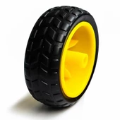 TT Tekerlek 2.5x6,8cm Plastik Sarı Oyuncak Araba Rubber Lastik Robot Tekerlek Akılı Araç Oyuncak thumbnail 9