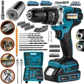 Eisenn Germany Technology Bl Fırçasız Motor 258 Vf 20 Ah Çift Akülü Matkap Set Üniversal Soket Hediye - 1