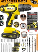 Eisenn Germany Technology S-COUPE 328 Vf 20 Ah Metal Şanzıman Çift Akülü Vidalama Matkap Uç Set Hediyeli - 1