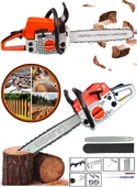 Eisenn Germany Technology PSW 1100 SC Ağaç Motoru 52 cc Odun Kesme Testere Hızar Bıçkı Makinası 50 Cm Pala - 1