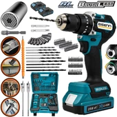Eisenn Germany Technology BRUSHLESS Kömürsüz BLX-Motor 258 Wf 20 Ah Çift Akülü Matkap Vidalama + Set Hediyeli - 1