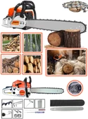 Eisenn Germany Technology Prosaw MS-9800 Benzinli Zincirli Bıçkı Hızar Ağaç Motoru Odun Kesim Makinası - 1
