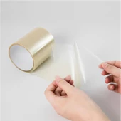 Tamir Bandı Şeffaf Suya Dayanıklı Su Geçirmez Sızdırmaz Bant 10 cm x 1.5 Metre thumbnail 2