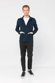 CEKMON Erkek Regular Fit Düğmeli Dokuma Blazer Rahat Spor Ceket - 6