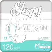 4'lü Sleepy Medium Yetişkin Hasta Bezi 30x4 Adet (120 Adet) - 1