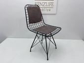 Knsz kafes tel sandalyesi 1 li mazlum syhgri işlemeli kumaş sırtminderli ofis cafe bahçe mutfak thumbnail 2