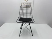 Knsz kafes tel sandalyesi 1 li mazlum syhsiyah çizgili kumaş ofis cafe bahçe mutfak thumbnail 1