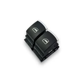 VW Golf 5 2004-2008 Sol Kapı Cam Düğmesi Çiftli Kromlu 1K3959857 - 1