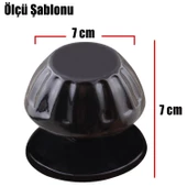 Papatya Kapı Tokmağı Kapı Topuzu Babası Kolu Siyah Metal Tokmak (10 ADET) thumbnail 4