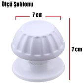 Papatya Kapı Tokmağı Kapı Topuzu Babası Kolu Beyaz Metal Tokmak (10 ADET) thumbnail 4