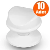 Gülkumru Kapı Tokmağı Kapı Topuzu Babası Kolu Beyaz Metal Tokmak (10 ADET) - 1