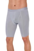 6 Adet Yıldız Erkek Modal Uzun Boxer Short Gri 162 - 1
