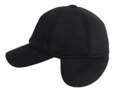 Kışlık Kaşe Kep Beyzbol Şapka Kaşe Şapka Siyah Kulaklı Tek Ebat - 2