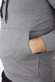 Erkek Füme Invisible Yazılı Kanguru Cep Kapüşonlu Sweatshirt 21ESWTKGVS - 6