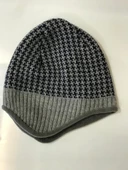 İçi Polarlı Kulaklı Bere Kışlık Bere Desenli - 4