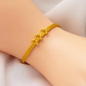 Hilal 14 Ayar Altın Örgü Bileklik thumbnail 3