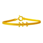 Hilal 14 Ayar Altın Örgü Bileklik thumbnail 1