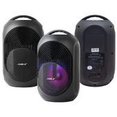 SHİLE SL-2018A EL MİKROFONLU-2 MİK GİRİŞ-2 GİTAR GİRİŞLİ-KUMANDALI USB+SD+BT IŞIKLI ŞARJLI SEYYAR ANFİ - 3