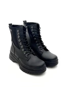 Goldstep 1236 Kadın Kalın Taban Lastikli Siyah Postal Bot - 3