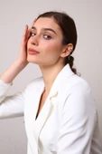 Kadın Gold İncili Kıkırdak Küpe - 2