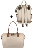 Bye Bye Mommy Bag Anne Bebek Bakım Omuz Çantası Silver Anne Bebek Bakım Sırt Çantası-bej - 3