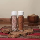 Pine 2li Tuzluk Biberlik Seti Beyaz Kapaklı Cam Baharatlık thumbnail 3