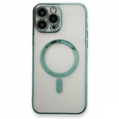 Logis İphone 13 Pro Max Kamera Korumalı Magsafe Kablosuz Şarj Uyumlu Renkli Şeffaf Kılıf - 5