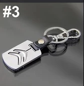 Citroen Logolu Deri Krom Oto Araba Anahtarlık - 1