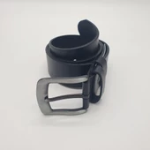 Beyaz Tokalı Sade Kaliteli Deri Siyah Renk Spor Kot Kemeri - 11