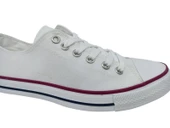 Uniseks Beyaz Bağcıklı Keten Ayakkabı thumbnail 4