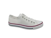 Uniseks Beyaz Bağcıklı Keten Ayakkabı thumbnail 1