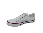 Uniseks Beyaz Bağcıklı Keten Ayakkabı thumbnail 3