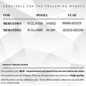 Mercedes E Class W210 1996-2003 için Güneşlik Ayna Kapağı- GRİ - 8