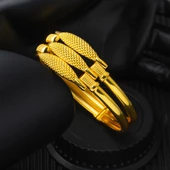 Kaburga 22 Ayar Altın Kelepçe Bilezik thumbnail 3