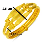 Kaburga 22 Ayar Altın Kelepçe Bilezik thumbnail 4