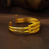 Kaburga 22 Ayar Altın Kelepçe Bilezik thumbnail 5