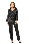 FAAL DANTELLİ SATEN PİJAMA TAKIM 4606 - 2