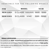 Mercedes W210, W140 için Katlanır Ayna Demiri ve Lastiği  (Sağ-Sol) - 10