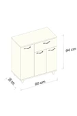 Aeka Ae-3041 Eras Lüx Vestiyer Askılık Ayakkabılık Portmanto Takımı - 4