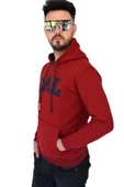Erkek Bordo Kapüşonlu Sweatshirt Cal BGL-ST02361 thumbnail 4