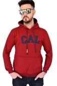 Erkek Bordo Kapüşonlu Sweatshirt Cal BGL-ST02361 thumbnail 1