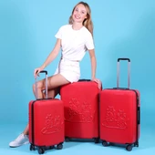 Biggdesign Cats Kırmızı 3'Lü Valiz Seti - 9